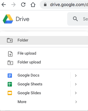 create folder on Google Drive